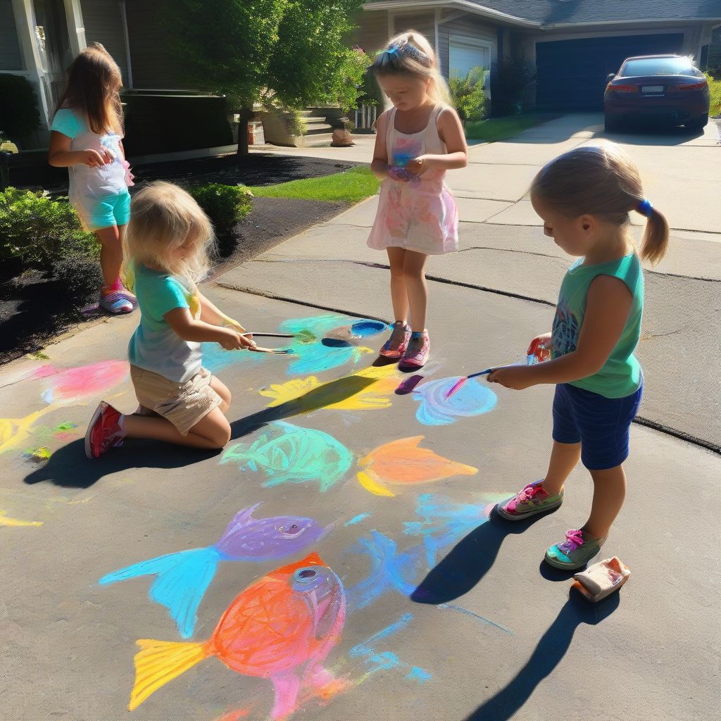 Colorful Sidewalk Chalk Paint