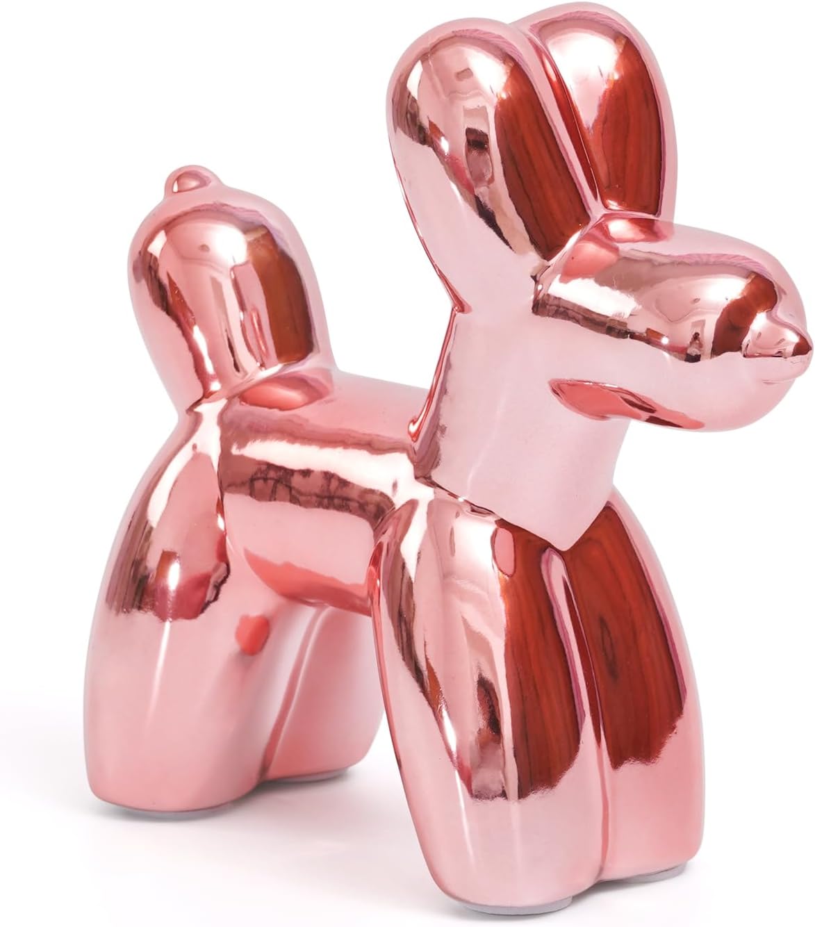 Notakia Cute Ceramics Balloon Dog Statue Crafts Living Room Desktop Decorations,Handmade Modern Small Ceramic Animal Statue Ornament Home Decor Accents