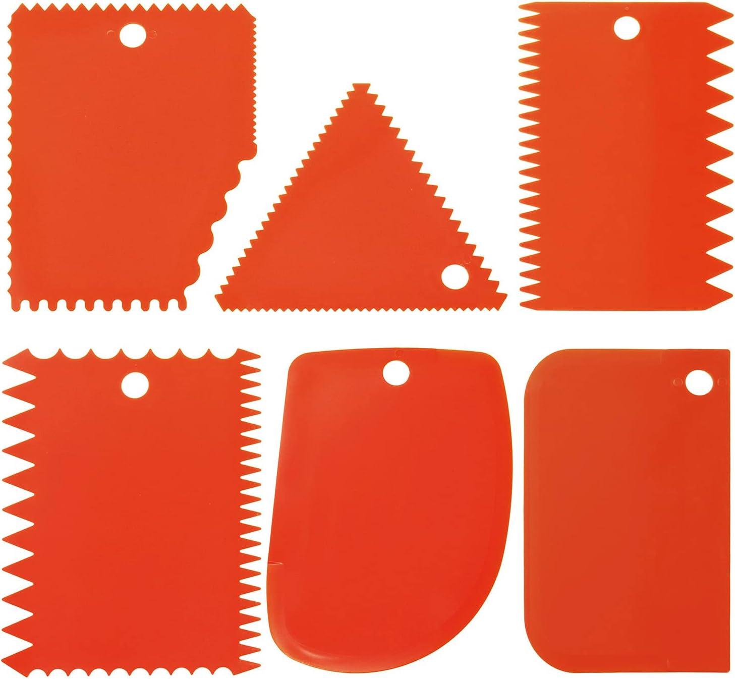 LRONG 6PCS Pottery Tools Plastic Clay Scraper Set Scraping Handle Carved Soft Clay Sculpture Knife Industrial Clay Scraper Sculpture Tool