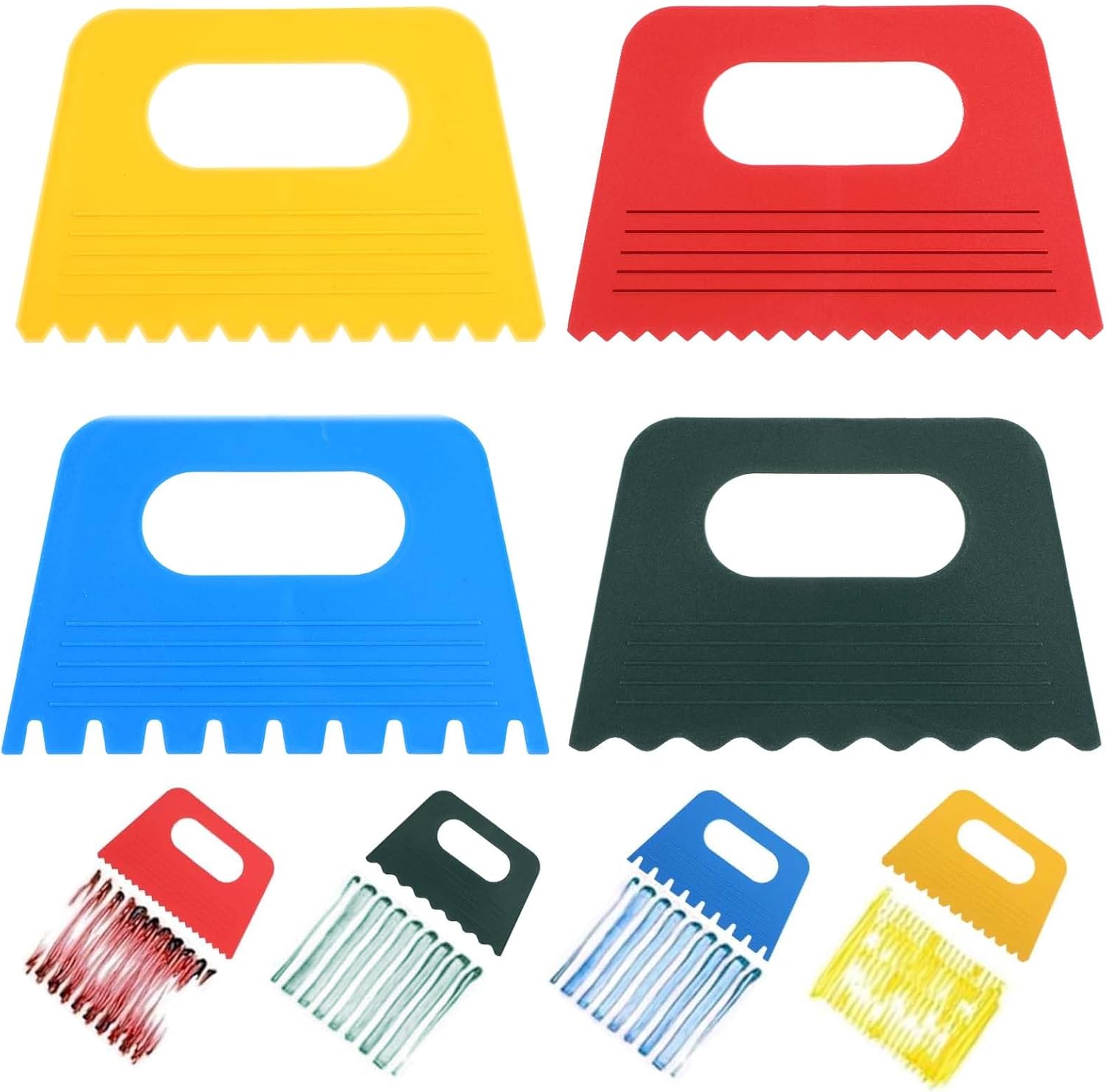 Plastic Paint Scraper Tool, Ymapinc Plastic Textured Art Tools, DIY Graffiti Oil Painting and Drawing Play for Texture Art on Canvas Putty Acrylic Plaster Art Pottery Scraper Tool