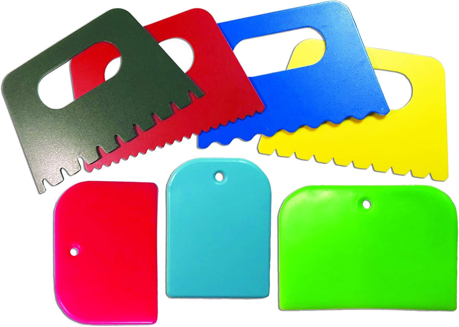 ROYLCO R5451 3 by 5-Inch Paint Scrapers, 4 Designs, 7-count